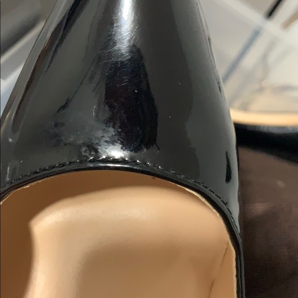 Shiny Black Red Bottom Stiletto Heels - Picture 10 of 10